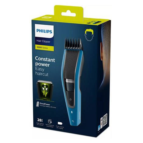 Philips | HC5612/15 | Hair clipper | Cordless or corded | Number of length steps 28 | Step precise 1 mm | Blue/Black - 4